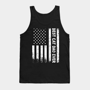 Best Cat Dad Ever American Flag 4Th Of July S Tank Top